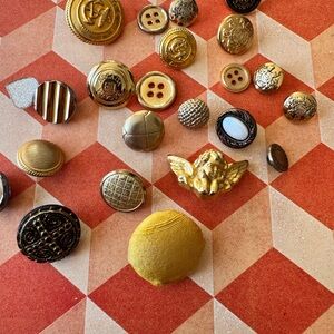Vintage Gold and Black Button Collection